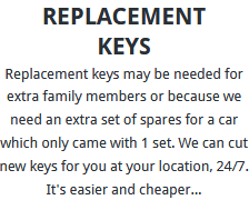 Replacement Keys York